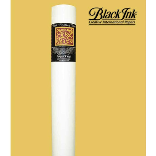 Black Ink Thai Mulberry Block Printing Paper Roll Unbleached - 37"x32.5 Feet