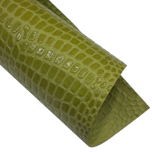 Crocodile Embossed Paper- Olive 22x30" Sheet Crocodile Embossed Paper- Olive 22x30" Sheet