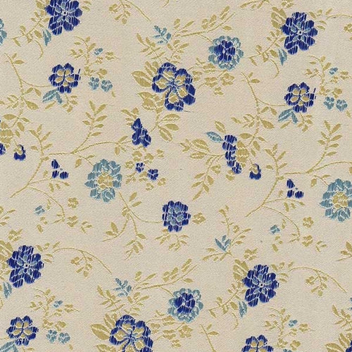 Chinese Brocade Paper- Blue Wildflowers 26x16.75" Sheet Chinese Brocade Paper- Blue Wildflowers 26x16.75" Sheet