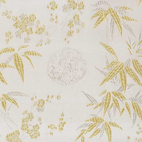 Chinese Brocade Cloth- Bamboo and Cherry Blossom 26x16.75" Sheet Chinese Brocade Fabric- Bamboo and Cherry Blossom 26x16.75" Sheet