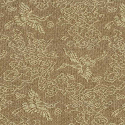Chinese Brocade Paper- Tan Cranes 26x36" Sheet Chinese Brocade Paper- Tan Cranes 26x36" Sheet