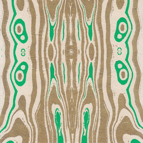 Nepalese Printed Marble Paper Nepalese Printed Marble Paper- Gold and Green on Natural