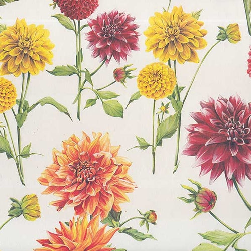 Tassotti Paper- Zinnia Floral 19.5x27.5 Inch Sheet Tassotti Paper - Zinnia Floral 19.5x27.5 Inch Sheet