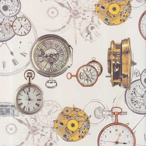 Tassotti Paper- Steampunk Clocks 19.5x27.5 Inch Sheet Tassotti Paper- Steampunk Clocks 19.5x27.5 Inch Sheet