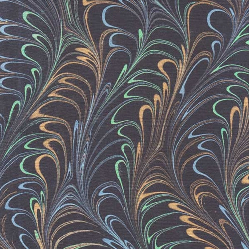 Metallic Plumes Gold/Blue/Green on Black 22x30" Sheet Metallic Plumes Gold/Blue/Green on Black 22x30" Sheet