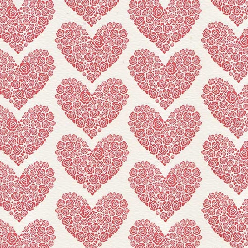 Rossi Italian Letterpress Paper- Red Rose Hearts Rossi Italian Letterpress Paper- Red Rose Hearts