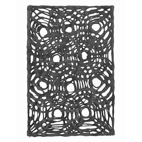 Amate Bark Paper from Mexico- Circular Woven Negro Black 15.5x23 Inch Sheet Amate Bark Paper from Mexico- Circular Woven Negro Black 15.5x23 Inch Sheet