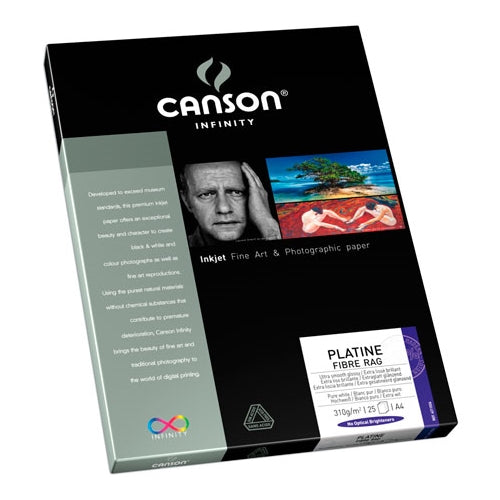 Canson Infinity - Platine Fiber Rag 310 Photo Paper Pack of 25 - 310gsm 8.5"x11" Sheets