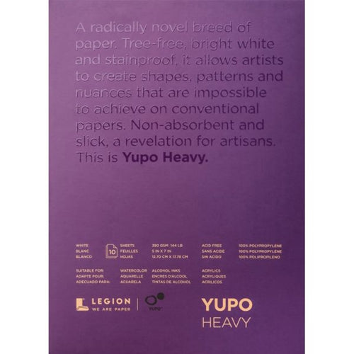 Yupo Heavy-Weight Watercolor Pad 144lb 9" x 12" - 10 Sheet Pad