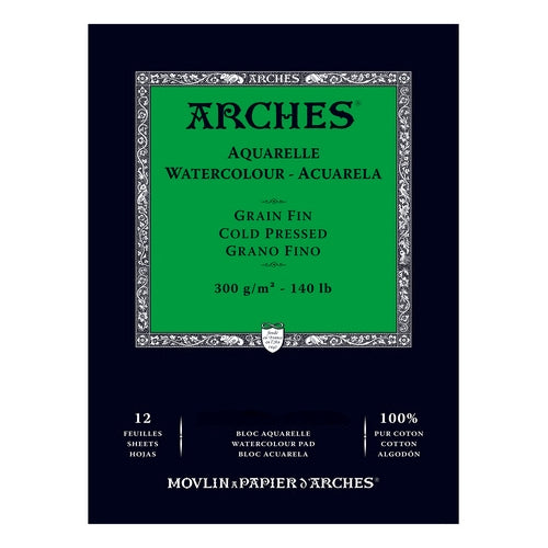 Arches 140lb Watercolor Pads - Cold Pressed 10"x14"
