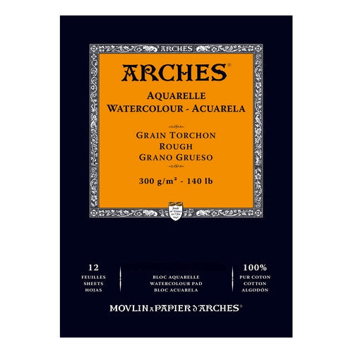 Arches 140lb Watercolor Pads - Rough Pressed 9"x12"