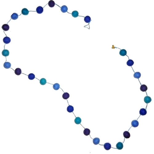 Decorative Felt Garland- Cool Tones Large Pom Poms Decorative Felt Garland- Cool Tones Large Pom Poms