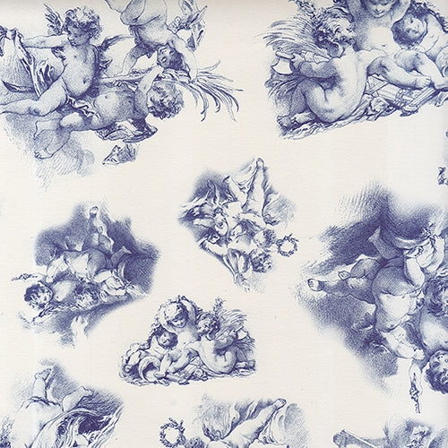 Tassotti Paper- Putti Blu 19.5" x 27.5" Tassotti Paper- Putti Blu 19.5" x 27.5"