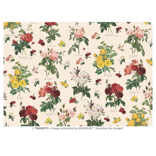 Tassotti Paper- Antique Scatter Roses 19.5" x 27.5" Tassotti Paper- Antique Scatter Roses 19.5" x 27.5"