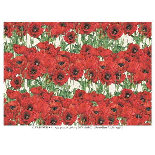 Tassotti Paper- Papaveri 19.5" x 27.5" Tassotti Paper- Papaveri 19.5" x 27.5"