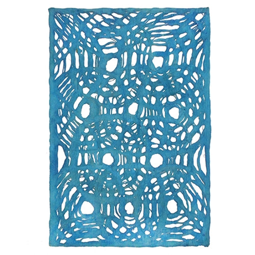 Amate Bark Paper from Mexico- Circular Woven Turquoise Turqueza 15.5x23 Inch Sheet Amate Bark Paper from Mexico- Circular Woven Turquoise Turqueza 15.5x23 Inch Sheet