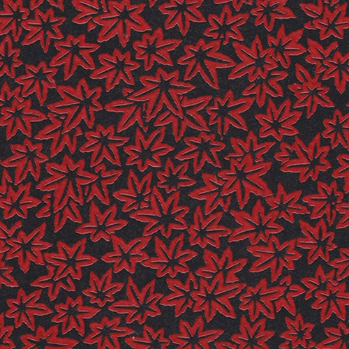 "Lacquered" Yuzen Mimiji (Leaves) 18"x24" "Lacquered" Yuzen Mimiji (Leaves) 18"x24"