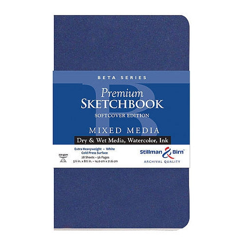 Stillman & Birn Beta Series Premium Soft-Cover Sketch Books 8.5" x 5.5" Landscape - 26/Sht. 180 lb. Soft Bound