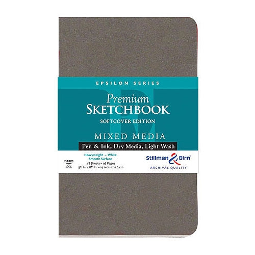 Stillman & Birn Epsilon Series Premium Soft-Cover Sketch Books 5.5" x 8.5" - 46/Sht. 100 lb. Soft Bound