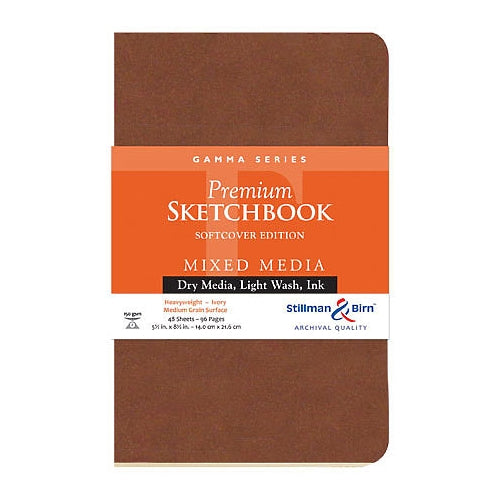 Stillman & Birn Gamma Series Premium Soft-Cover Sketch Books 5.5" x 8.5" - 46/Sht. 100 lb. Soft Bound