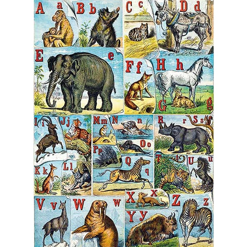 Alphabet of Animals by Ernest Griset- Poster Paper 19.5 x 27.25" Sheet Alphabet of Animals by Ernest Griset- Poster Paper 19.5 x 27.25" Sheet