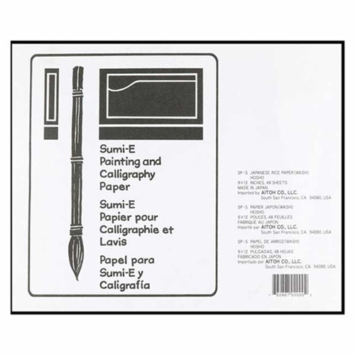 Hosho Paper Sumi-E Painting and Calligraphy Pad 9"x12" - 48 Sheet pad
