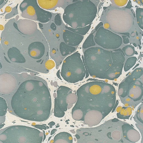 Marbled Paper from India - Green Lagoon 22"x30" Sheet Marbled Paper from India - Green Lagoon 22"x30" Sheet