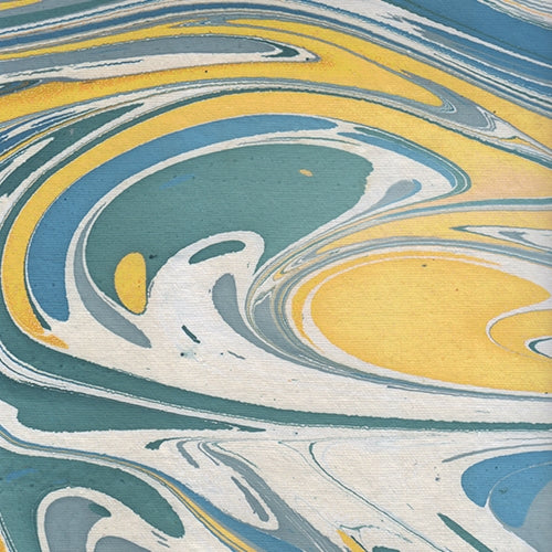 Marbled Paper from India - Tropical Swirl 22"x30" Sheet Marbled Paper from India - Tropical Swirl 22"x30" Sheet