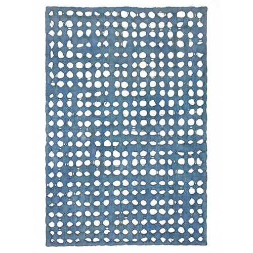 Amate Bark Paper from Mexico - Weave Azul Blue 15.5x23 Inch Sheet Amate Bark Paper from Mexico - Weave Azul Blue 15.5x23 Inch Sheet