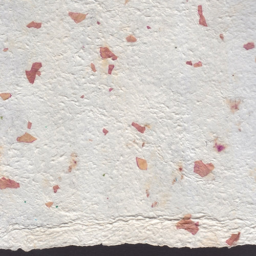 Amate Bark Paper from Mexico - Solid Blanco Bougainvillea Petals 15.5x23 Inch Sheet Amate Bark Paper from Mexico - Solid Blanco Bougainvillea Petals 15.5x23 Inch Sheet