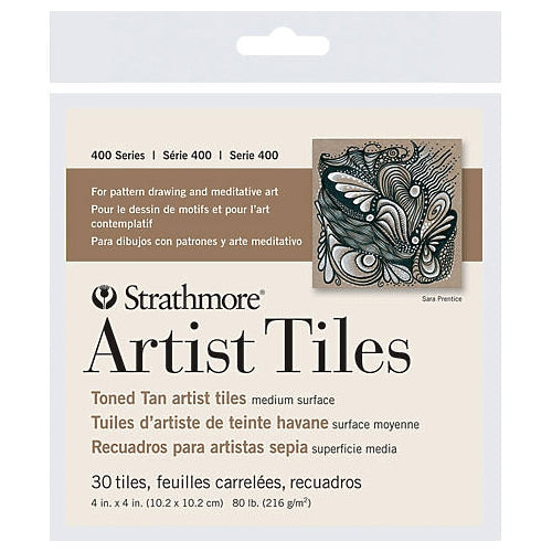 Strathmore Artist Tiles - Toned Gray Toned - 30/Sht. 4&amp;quot; x 4&amp;quot; 80 lb. 