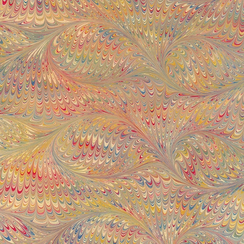 Handmade Italian Marble Paper- Bird Feather Rainbow 19.5 x 27" Sheet Handmade Italian Marble Paper- Bird Feather Rainbow 19.5 x 27" Sheet 