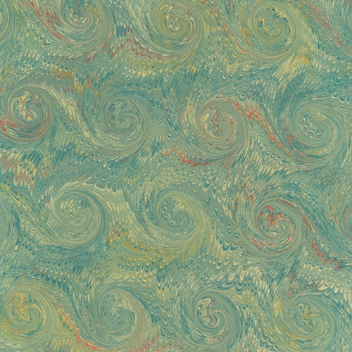 Handmade Italian Marble Paper- Scroll Swirls Turquoise 19.5 x 27" Sheet Handmade Italian Marble Paper- Scroll Swirls Turquoise 19.5 x 27" Sheet