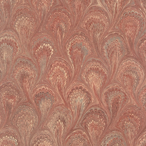 Handmade Italian Marble Paper- Peacock Burnt Orange 19.5 x 27" Sheet Handmade Italian Marble Paper- Peacock Burnt Orange 19.5 x 27" Sheet