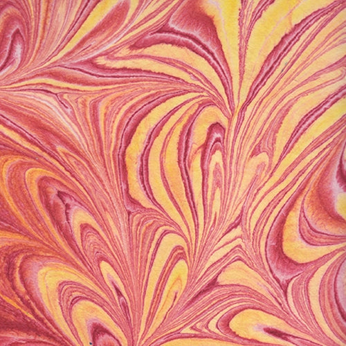 Thai Marbled Kozo Paper- Vibrant Hot Tones 22x30" Sheet Thai Marbled Kozo Paper- Vibrant Hot Tones 22x30" Sheet