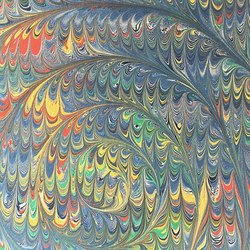 Nepalese Marbled Paper- Center Swirl Multi Color Nepalese Marbled Paper- Center Swirl Multi Color