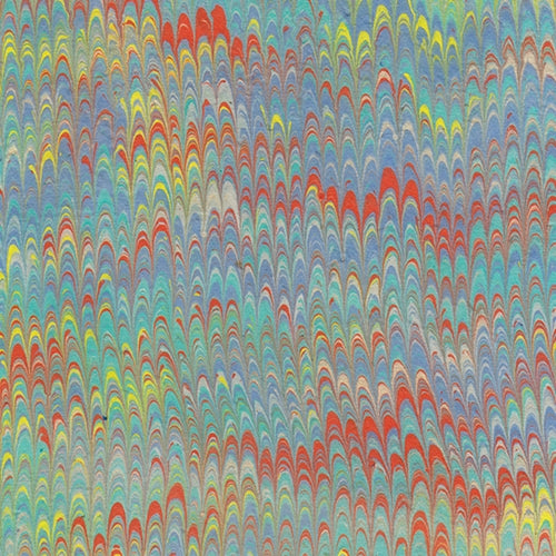 Nepalese Marbled Paper- Combed Rainbow Pattern Nepalese Marbled Paper- Combed Rainbow Pattern