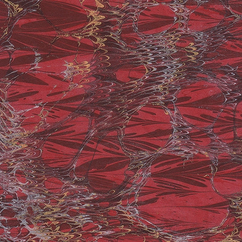 Nepalese Marbled Paper- Double Marbled Red Nepalese Marbled Paper- Double Marbled Red