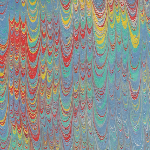 Nepalese Marbled Paper- Rippled Rainbow  Nepalese Marbled Paper- Rippled Rainbow