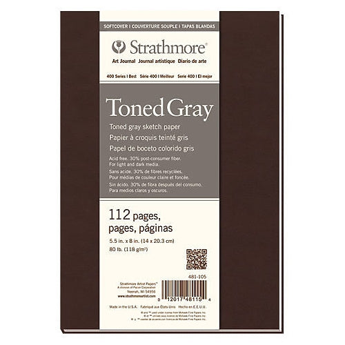 Strathmore Softcover Toned Art Journals  400 Series 7.75 x 9.75 - Tan - 112 pages of 80 lb.  (118gsm)