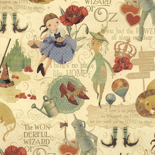 Italian Fairy Tale Paper- The Wizard of Oz 27x36" Sheet Italian Fairy Tale Paper- The Wizard of Oz 27x36" Sheet