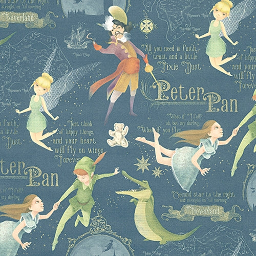 Italian Fairy Tale Paper- Peter Pan in Neverland 27x36" Sheet Italian Fairy Tale Paper- Peter Pan in Neverland 27x36" Sheet