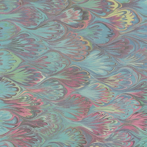Italian Fairy Tale Paper- Marbled Peacock 27x36" Sheet Italian Fairy Tale Paper- Marbled Peacock 27x36" Sheet