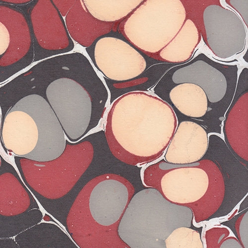 Marbled Paper from India- Orbs on Red and Black 22x30" Sheet Marbled Paper from India- Orbs on Red and Black 22x30" Sheet