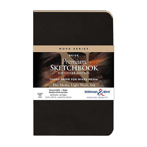 Stillman & Birn Nova Series Soft-Cover Sketch Books Beige   5.5" x 8.5