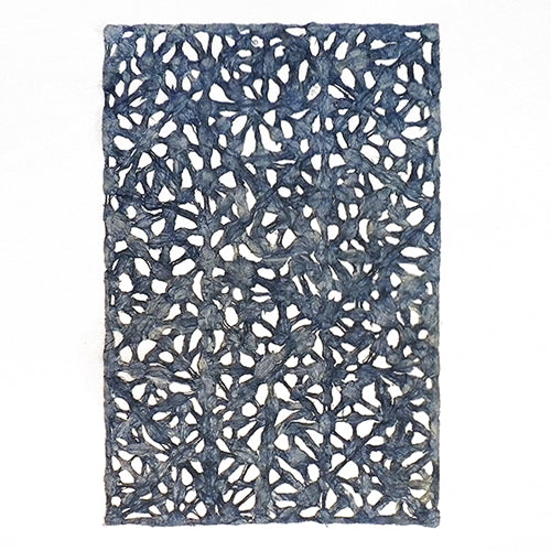 Spiderweb Amate Bark Paper from Mexico- Marine Blue 15.5x23 Inch Sheet Spiderweb Amate Bark Paper from Mexico- Marine Blue 15.5x23 Inch Sheet