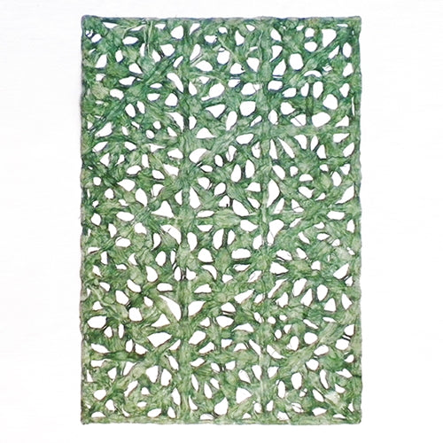 Spiderweb Amate Bark Paper from Mexico- Dark Green 15.5x23 Inch Sheet Spiderweb Amate Bark Paper from Mexico- Dark Green 15.5x23 Inch Sheet