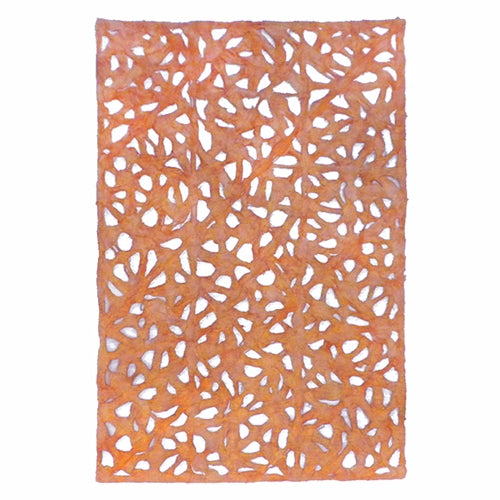 Spiderweb Amate Bark Paper from Mexico- Orange 15.5x23 Inch Sheet Spiderweb Amate Bark Paper from Mexico- Orange 15.5x23 Inch Sheet
