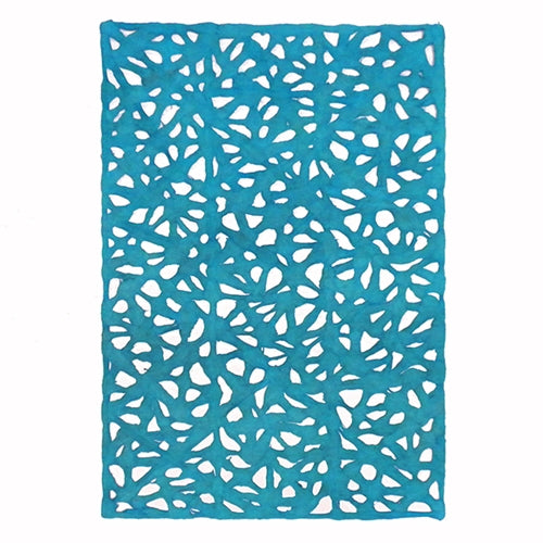 Spiderweb Amate Bark Paper from Mexico- Turquoise 15.5x23 Inch Sheet Spiderweb Amate Bark Paper from Mexico- Turquoise 15.5x23 Inch Sheet