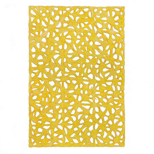 Spiderweb Amate Bark Paper from Mexico- Yellow 15.5x23 Inch Sheet Spiderweb Amate Bark Paper from Mexico- Yellow 15.5x23 Inch Sheet